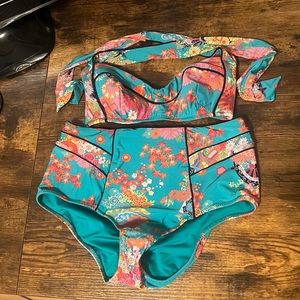 Anthropologie Nanette Lepore Retro Bathing Suit Swimsuit